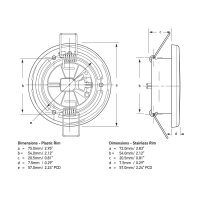 Deckenleuchte rund EuroLED75 190lm 5000K Kunststoff HELLA MARINE weiß/rot