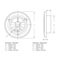 Deckenleuchte rund EuroLED75 190lm 24V 5000K Edelstahl HELLA MARINE weiß Licht