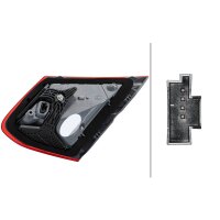 Tail light left LED HELLA for MERCEDES C-KLASSE Coupe (C205)