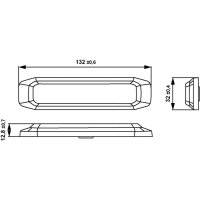 Blitz-Kennleuchte 24 V LED blau HELLA