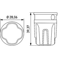 Flash Beacon 24 V LED yellow amber HELLA universal for...