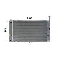 Kühler Motor Kühlrippen gelötet 600 mm - 351 mm MAHLE für TOYOTA PRIUS