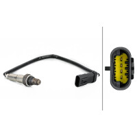 Lambdasonde beheizt 4-polig 395 mm Kabel HELLA für u.a. RENAULT CLIO