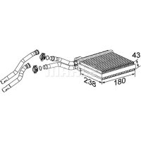 Wärmetauscher Innenraumheizung Filtereinsatz MAHLE für FORD C-MAX