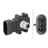 Boost pressure sensor 3-pin HELLA for BUICK Park Avenue and others
