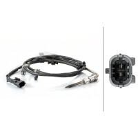 Sensor Exhaust Gas Temperature 2-pin 1.130 mm cable HELLA for e.g. OPEL ASTRA