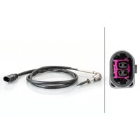 Sensor Abgastemperatur geschraubt 2-polig 920 mm Kabel HELLA für u.a. VW GOLF