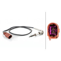 Sensor Exhaust Gas Temperature 2-pin 550 mm cable HELLA for e.g. VW TRANSPORTER