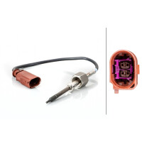 Sensor Abgastemperatur 2-polig 210 mm Kabel HELLA für u.a. VW CRAFTER