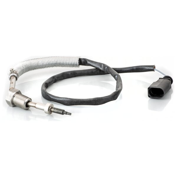 Sensor Abgastemperatur geschraubt 2-polig 540mm Kabel HELLA für u.a. AUDI A3