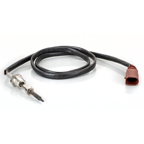 Sensor exhaust gas temperature screwed 2-pole 880mm cable HELLA for e.g. AUDI A3