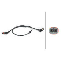 Wheel Speed Sensor 2-pole active 720 mm cable HELLA for e.g. MB E-KLASSE
