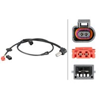 Wheel speed sensor 2-pole inductive sensor 960 mm cable HELLA for e.g. AUDI A4