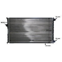 Radiator engine fins mech. joined 628 mm - 378 mm MAHLE for e.g. SEAT CORDOBA
