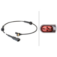 Sensor Raddrehzahl 2-polig Hallsensor 570 mm Kabel HELLA für u.a. FORD FOCUS