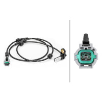 Sensor Raddrehzahl 2-polig Hallsensor 1.230 mm Kabel HELLA für NISSAN