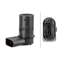 Plug-in parking aid sensor 3-pin HELLA for AUDI A4 Cabriolet and others
