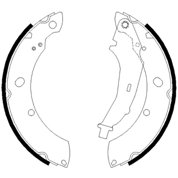 Bremsbackensatz Feststellbremse Ø 228 mm 42 mm HELLA für u.a. AUDI