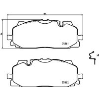 Bremsbelagsatz Scheiben mit Verschleißwarnanzeige...