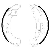 Brake Shoe Set Ø 228 mm 42 mm HELLA suitable for...