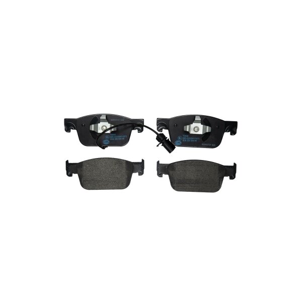 Brake pad set discs incl. wear warning contact 17 mm HELLA for e.g. AUDI A4