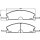 Brake pad set without wear warning 18.7 mm HELLA for FORD and others