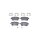 Brake pad set without wear warning 16 mm HELLA for e.g. RENAULT MEGANE