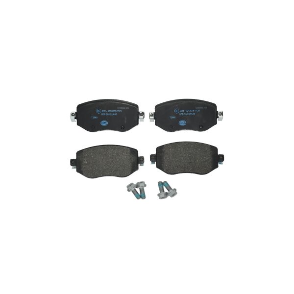 Brake pad set with wear warning 18.3 mm HELLA for e.g. RENAULT MEGANE