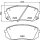Brake pad set with wear warning 18.7 mm HELLA for KIA SPORTAGE and others