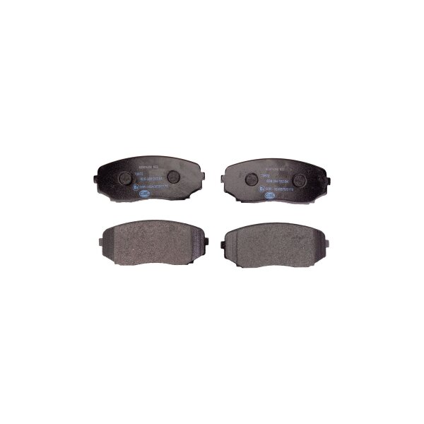 Brake pad set discs with wear warning 17.4 mm HELLA for e.g. MAZDA CX-5