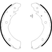 Brake Shoe Set Ø 295 mm 50 mm HELLA suitable for...