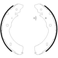 Brake Shoe Set Ø 295 mm 50 mm HELLA suitable for...