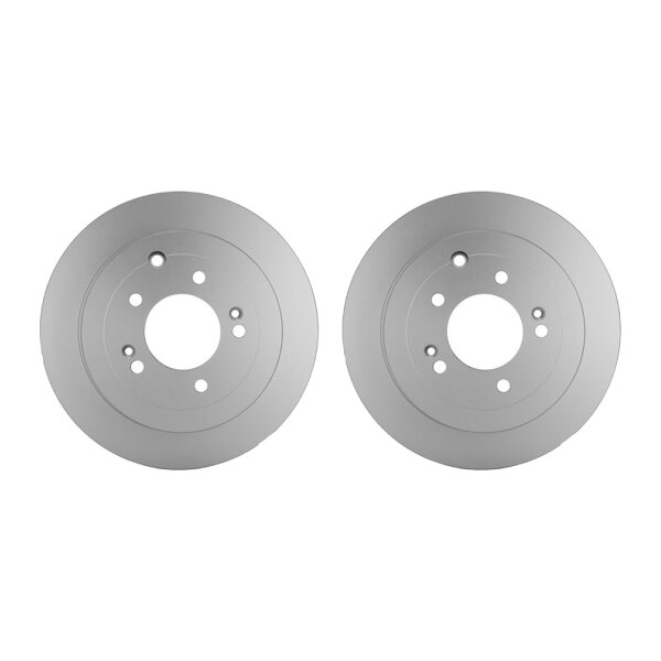 2 Brake Discs full Ø 76 mm 10 mm HELLA suitable for e.g. HYUNDAI TUCSON