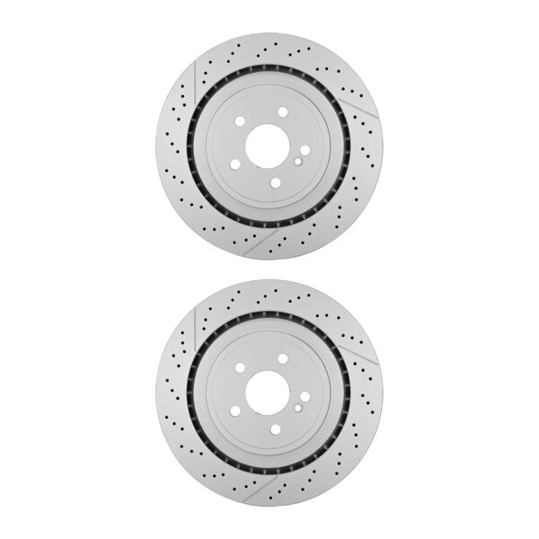 2 Brake Discs slotted Ø 67 mm 26 mm HELLA suitable for e.g. MB E-CLASS