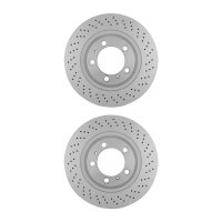 2 Brake Discs perforated Ø 98 mm 34 mm HELLA...