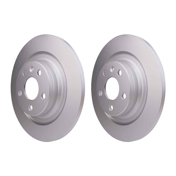 2 Brake Discs full Ø 63.6 mm 12 mm HELLA suitable for e.g. VOLVO XC60