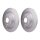 2 Brake Discs full Ø 63.6 mm 12 mm HELLA suitable for e.g. VOLVO XC60