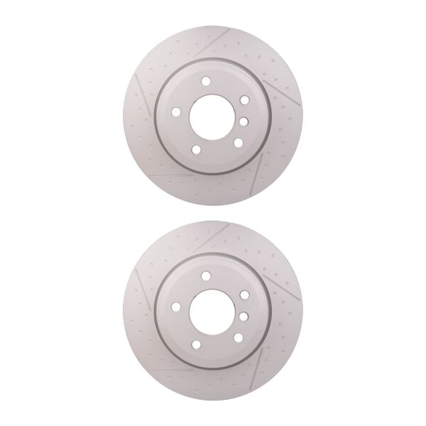 2 Brake Discs countersunk Ø 75 mm 22 mm HELLA suitable for e.g. BMW 1 Series