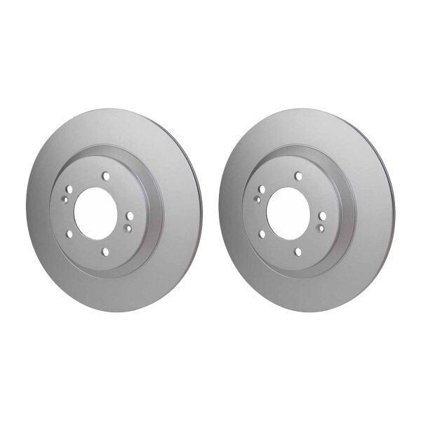2 Brake Discs full Ø 76 mm 12 mm HELLA suitable for e.g. HYUNDAI i30