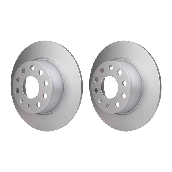 2 Brake Discs full Ø 65 mm 10 mm HELLA suitable for e.g. SKODA OCTAVIA