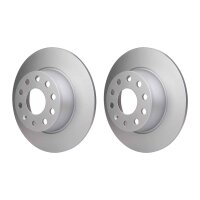 2 Brake Discs full Ø 65 mm 10 mm HELLA suitable...