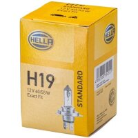 Bulb 12 V 60/55 W H19 Halogen PU43t-3 crystal clear HELLA...