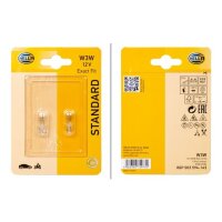 Bulb 12 V 3 W W3W W2.1x9.5 crystal clear HELLA STANDARD...