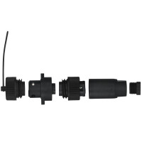 Cable Connector Set round plug 3-pin HELLA universal for various vehicles