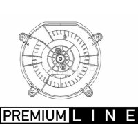 Interior blower 12 V 300 W Ø 164 mm 2-pole MAHLE for e.g. MB E-CLASS