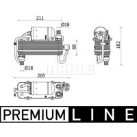 Condenser air conditioning with dryer MAHLE for BMW 5...