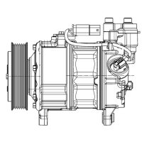 Compressor air conditioning V-ribbed belt pulley 100mm...