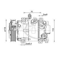 Air conditioning compressor MAHLE for i20 ACTIVE (IB/ GB)