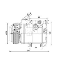 MAHLE air conditioning compressor for H350 box