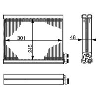 Verdampfer Klimaanlage 110mm MAHLE für AUDI A6...